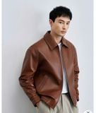  Áo khoác da dáng rộng nam da cao cấp 
