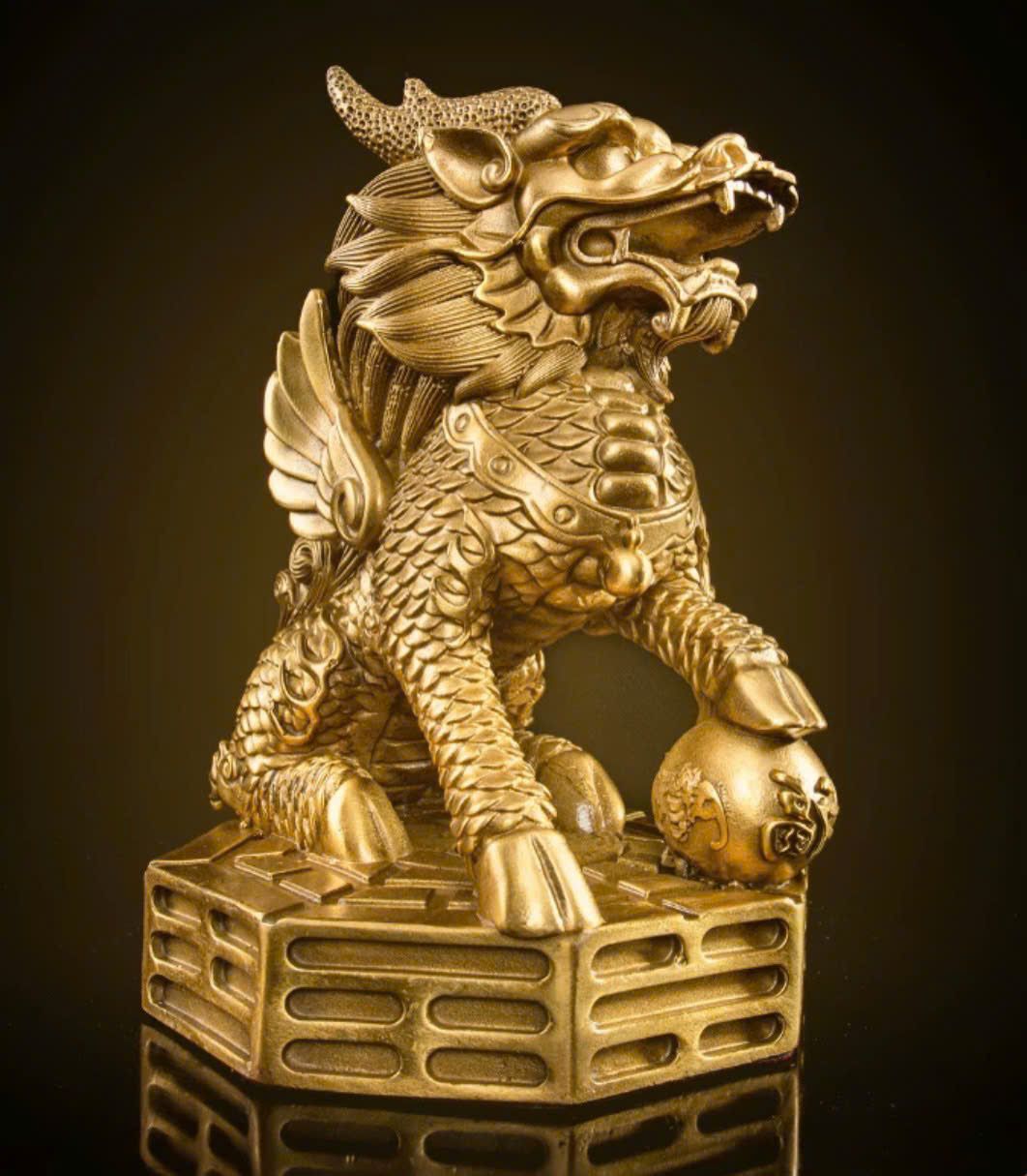  Cặp kì lân may mắn Chất liệu đồng 