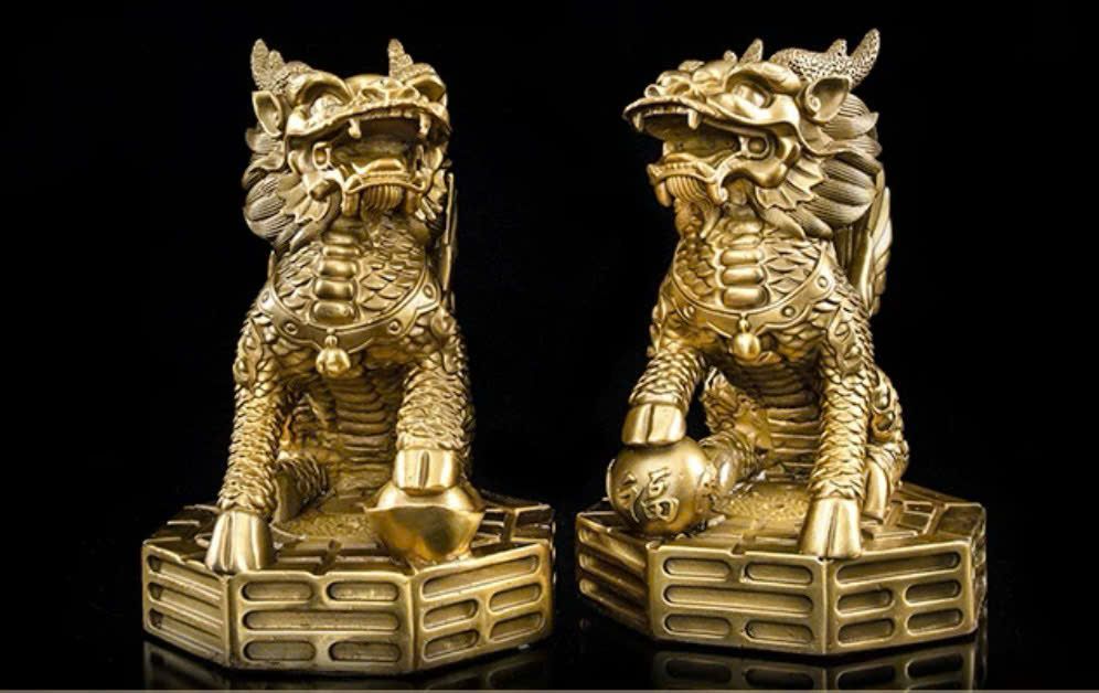  Cặp kì lân may mắn Chất liệu đồng 