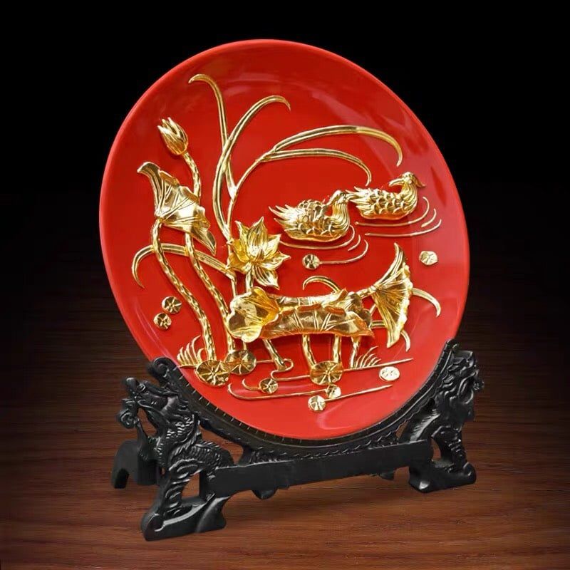  ĐĨA GỐM CHẠM KHẮC TRANG TRÍ NHÀ CỬA 