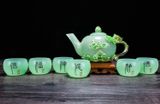  BỘ ẤM TRÀ SỨ TRÁNG MEN NGỌC XANH 
