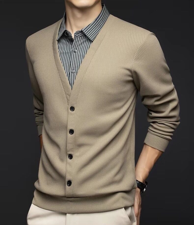  ÁO LEN CỔ SƠ MI THỜI TRANG DOANH NHÂN CAO CẤP 