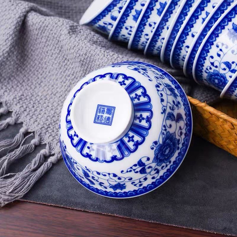  BỘ BÁT CƠM SỨ TRẮNG XANH CAO CẤP BK-CE-001360-VN-0041 