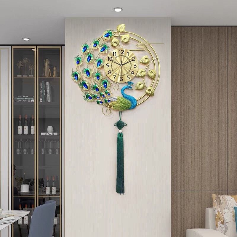  ĐỒNG HỒ TREO TƯỜNG HIỆN ĐẠI PHONG CÁCH và CHÂU ÂU CHIM CÔNG BK-ME-002900-EU-0034 