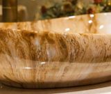  CHẬU RỬA MẶT SANG TRỌNG HOA VĂN GIẢ ĐÁ CẨM THẠCH BK-CE-004300-VN-0087 