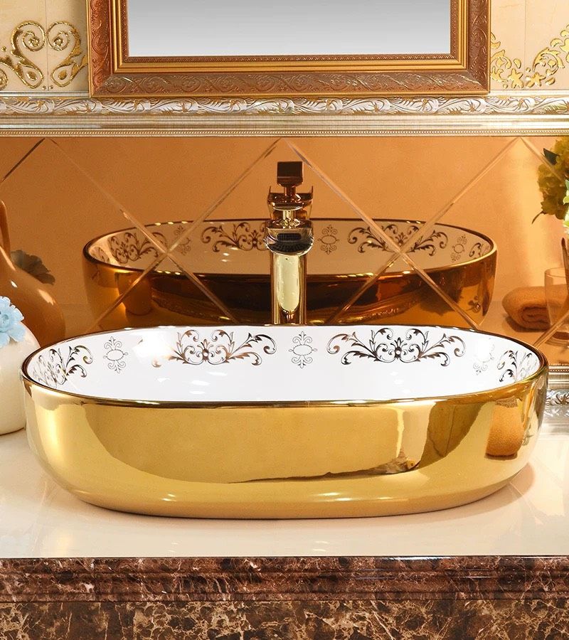  CHẬU RỬA MẶT VÀNG SANG TRỌNG BK-CE-005300-VN-0088 