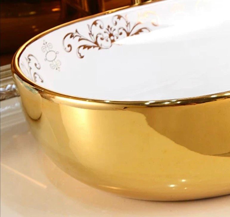  CHẬU RỬA MẶT VÀNG SANG TRỌNG BK-CE-005300-VN-0088 