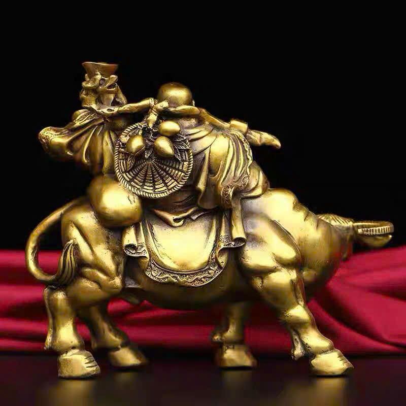  PHẬT DI LẶC CƯỠI BÒ - BIỂU TƯỢNG CỦA SỰ HẠNH PHÚC VÀ TÀI LỘC BK-ME-004300-VN-0273 