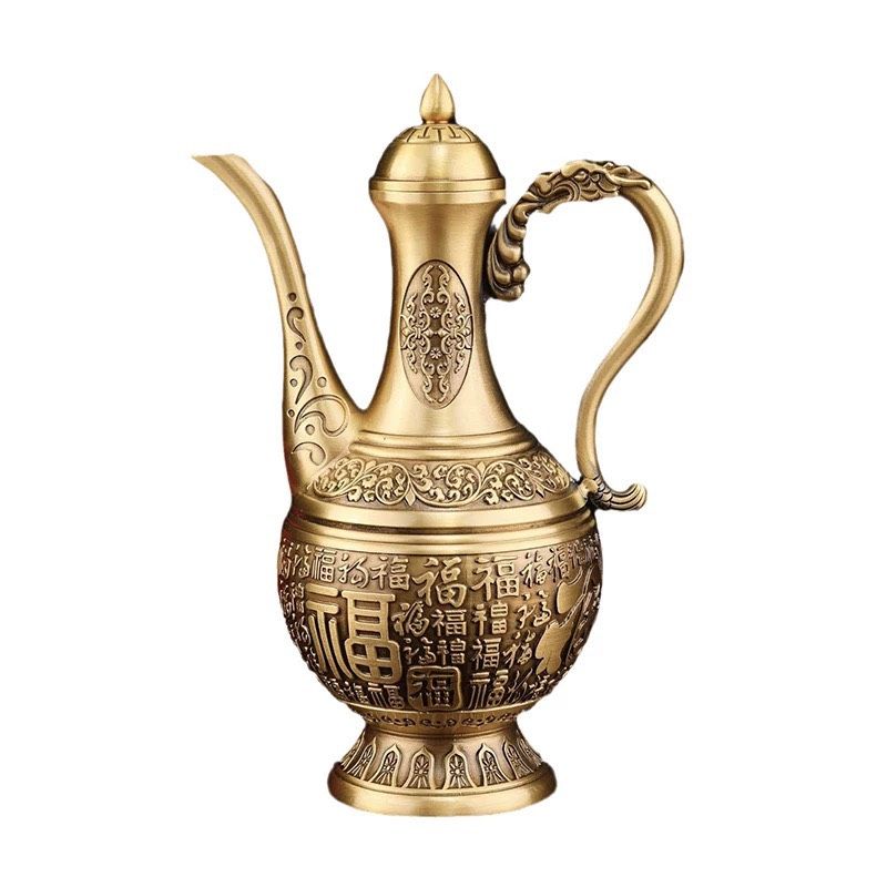  ẤM RƯỢU ĐỒNG CỔ TRANG TRÍ BK-ME-002300-VN-0419 