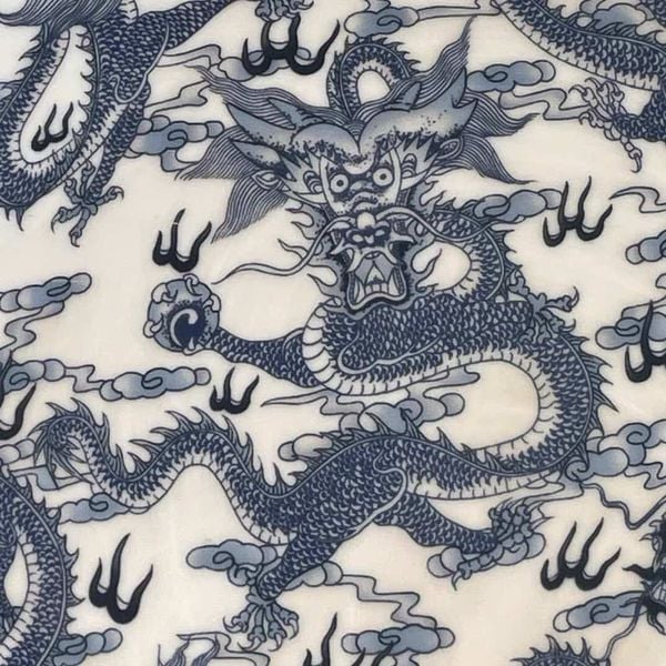 Đĩa gốm sứ trắng xanh cổ thời nhà Thanh BKCECN-9027