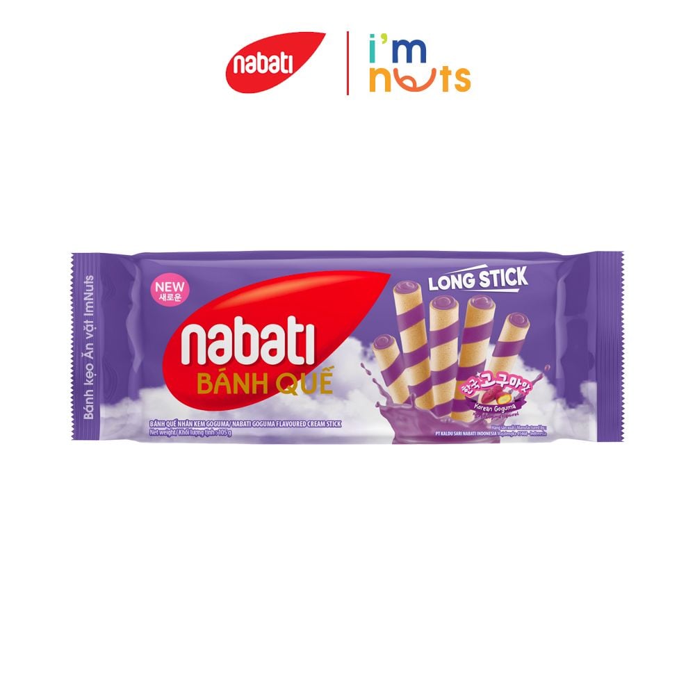 Bánh quế Nabati Long Stick đủ vị gói 105g – Bánh kẹo Ăn vặt ImNuts