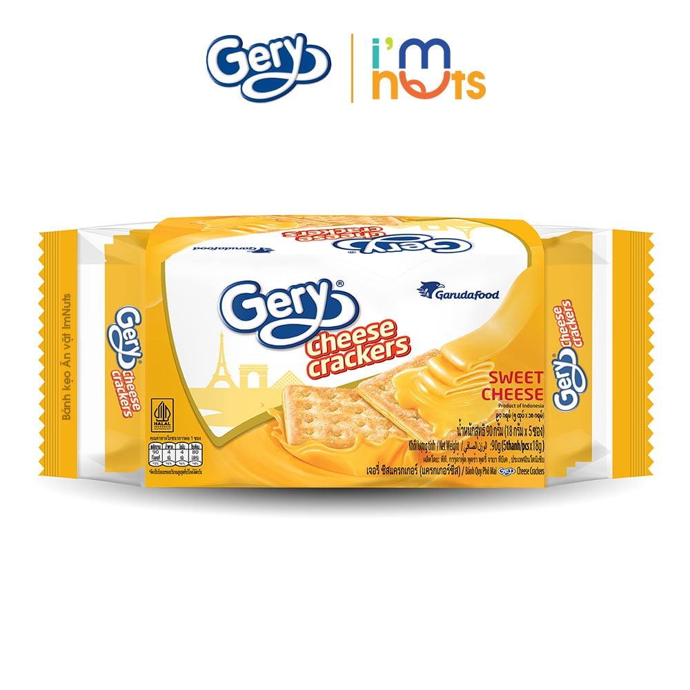 Bánh Quy Phô Mai Gery Cheese Crackers và Bánh Cuộn Gery Crunch Roll Ph ...