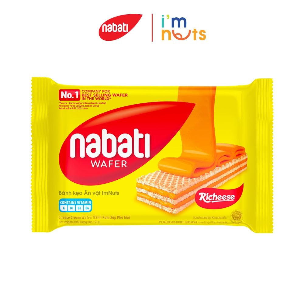 Bánh xốp nhân kem Nabati đủ vị gói 50g và 110g – Bánh kẹo Ăn vặt ImNuts