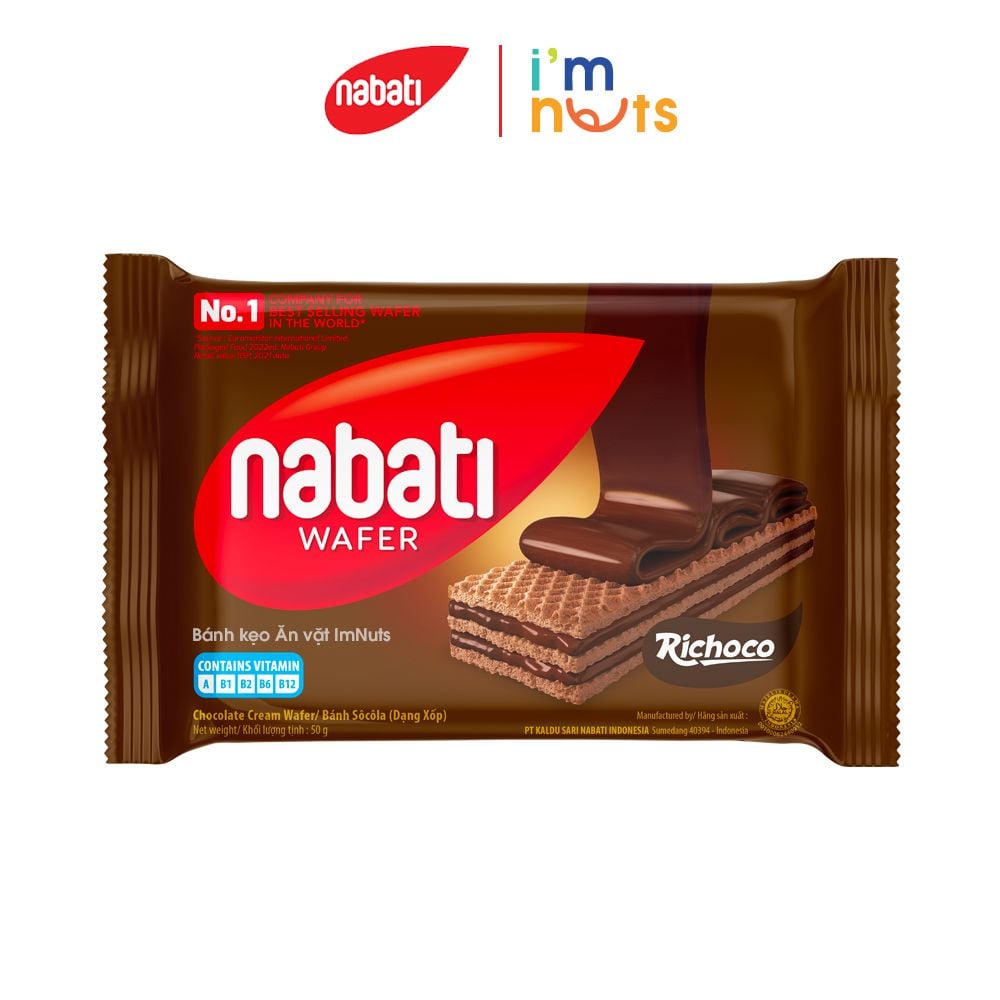 Bánh xốp nhân kem Nabati đủ vị gói 50g và 110g – Bánh kẹo Ăn vặt ImNuts