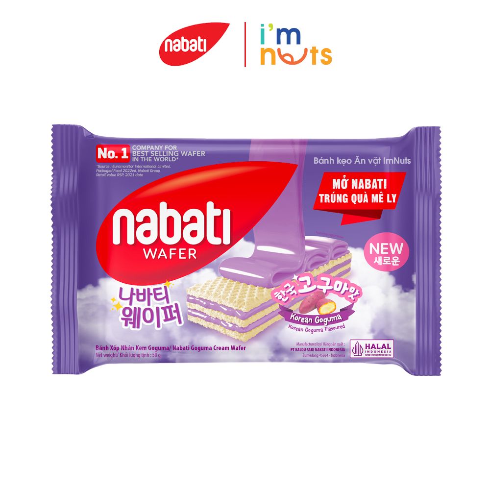 Bánh xốp nhân kem Nabati đủ vị gói 50g và 110g – Bánh kẹo Ăn vặt ImNuts