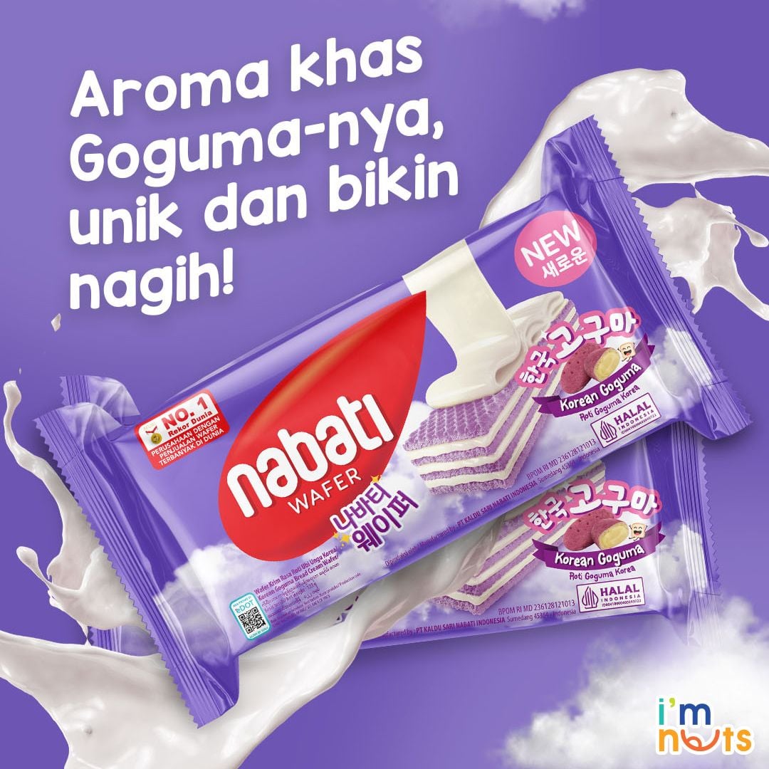 Bánh xốp nhân kem Nabati đủ vị gói 50g và 110g – Bánh kẹo Ăn vặt ImNuts