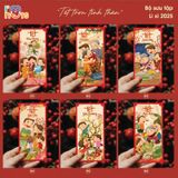  Set 6 Bao lì xì Tết 2025 chất liệu cao cấp - Bộ sưu tập Labubu - Tết mới ta mới và Tết trọn tình thân 