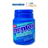  Kẹo cao su Sing gum Mentos Fresh Action hương bạc hà hũ 56g 