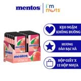  Kẹo ngậm không đường Mentos hương Đào Nho Bạc hà hộp nhỏ tiện lợi 
