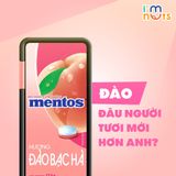  Kẹo ngậm không đường Mentos hương Đào Nho Bạc hà hộp nhỏ tiện lợi 