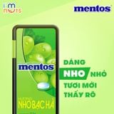  Kẹo ngậm không đường Mentos hương Đào Nho Bạc hà hộp nhỏ tiện lợi 