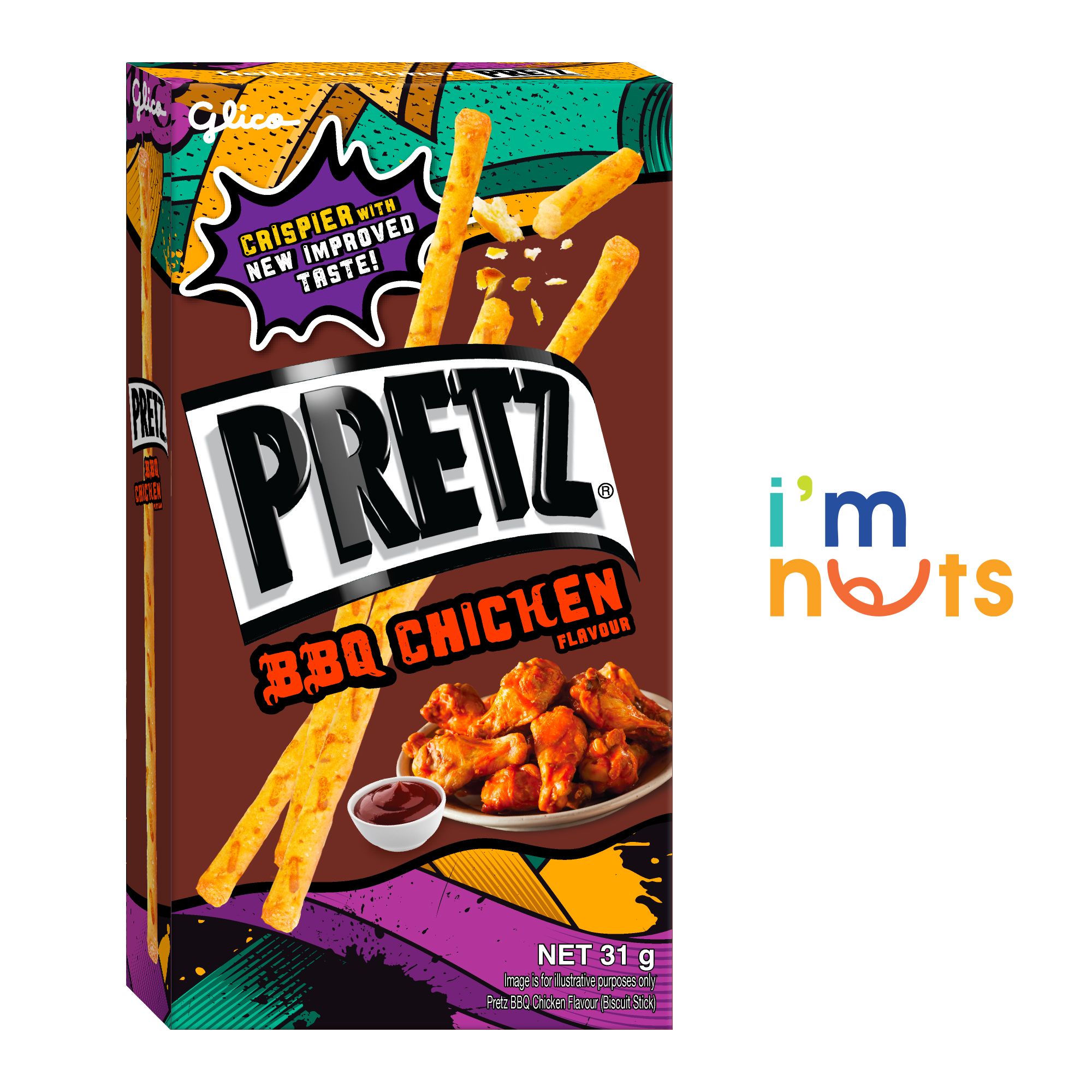 Bánh que mặn nướng giòn Glico Pretz Thái Lan đủ vị hộp 31g – Bánh