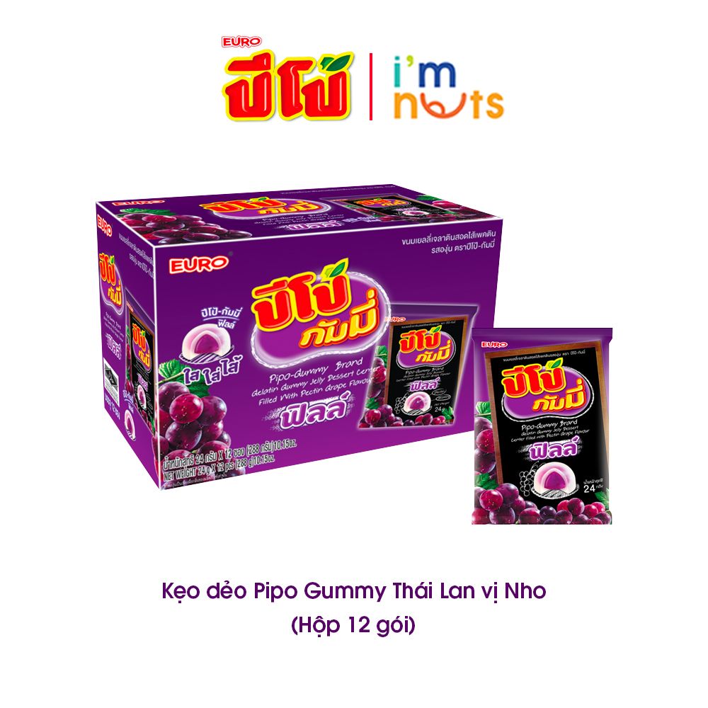 Kẹo dẻo Pipo Gummy Thái Lan đủ vị gói nhỏ – Bánh kẹo Ăn vặt ImNuts