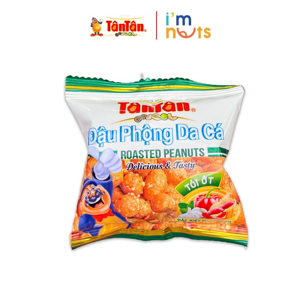 Snack đậu phộng nước cốt dừa và da cá tỏi ớt Tân Tân tuổi thơ gói nhỏ ...