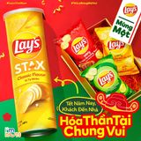  Snack Khoai tây Lays Stax đủ vị lon 100g 