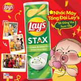  Snack Khoai tây Lays Stax đủ vị lon 100g 