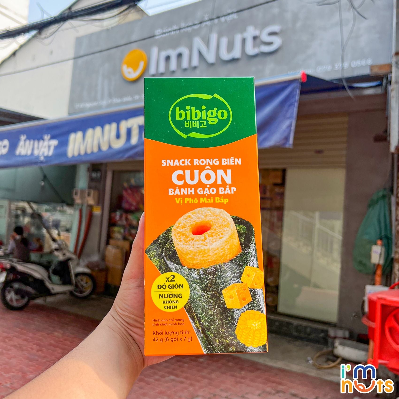 Snack Rong Biển Cuộn Bánh Gạo Bắp Bibigo Hàn Quốc Đủ Vị – Bánh Kẹo ImNuts