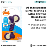  Đồ chơi Nylabone Dental Teething & Active Chewing Bacon Flavor Toys - Vị thịt xông khói, cho chó < 11kg SONICE. 