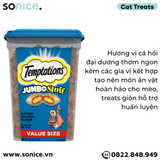  Treats mèo Temptations Jumbo Stuff Salmon 396g - Cá Hồi đại dương cat treats SONICE. 