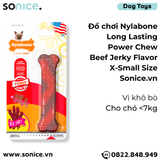  Đồ chơi Nylabone Long Lasting Power Chew Beef Jerky Flavor Toys X-Small Size - Vị khô bò, cho chó < 7kg SONICE. 