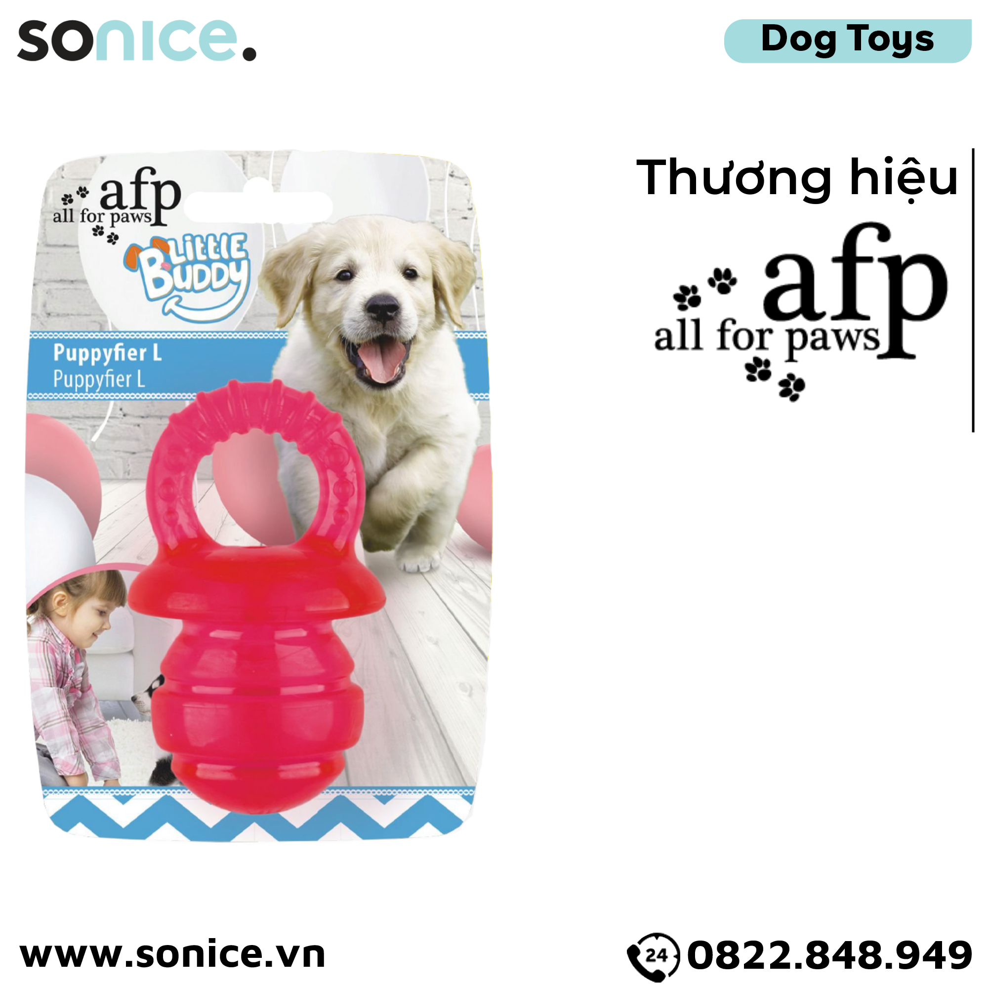  Đồ chơi AFP Little Buddy Puppyfier Toys size S - Núm vú hỗ trợ cai sữa cho chó con SONICE. 