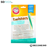  Treats ARM & HAMMER Twisters Fresh Breath Plaque & Tartar Medium size 192g - 8pcs - Hỗ trợ làm sạch răng miệng, ngăn ngừa mảng bám SONICE. 