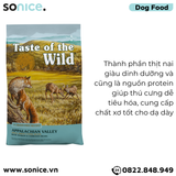  Thức ăn chó Taste Of The Wild Appalachian Valley 12.2kg - Venison & Garbanzo Beans, Thịt Nai & Đậu Garbanzo - chó giống nhỏ nhập USA SONICE. 