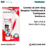  Combo vệ sinh răng Beaphar Toothbrush & Toothpaste - Bàn chải & Kem đánh răng SONICE. 