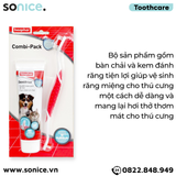  Combo vệ sinh răng Beaphar Toothbrush & Toothpaste - Bàn chải & Kem đánh răng SONICE. 