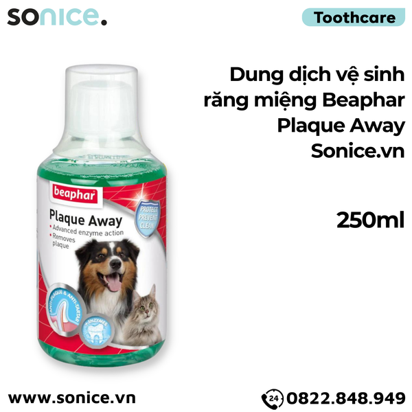  Dung dịch vệ sinh răng miệng Beaphar Plaque Away 250ml SONICE. 
