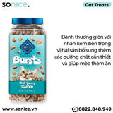  Treats mèo BLUE Bursts Savory Seafood 340g - bánh thưởng mèo vị hải sản SONICE. 