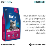  Thức ăn mèo Brit Premium Adult Chicken 6kg - Dành cho mèo trưởng thành vị Gà SONICE. 