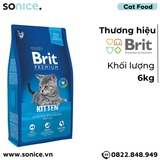  Thức ăn mèo Brit Premium Kitten Chicken & Salmon 6kg - Dành cho mèo con vị Gà và Cá hồi SONICE. 