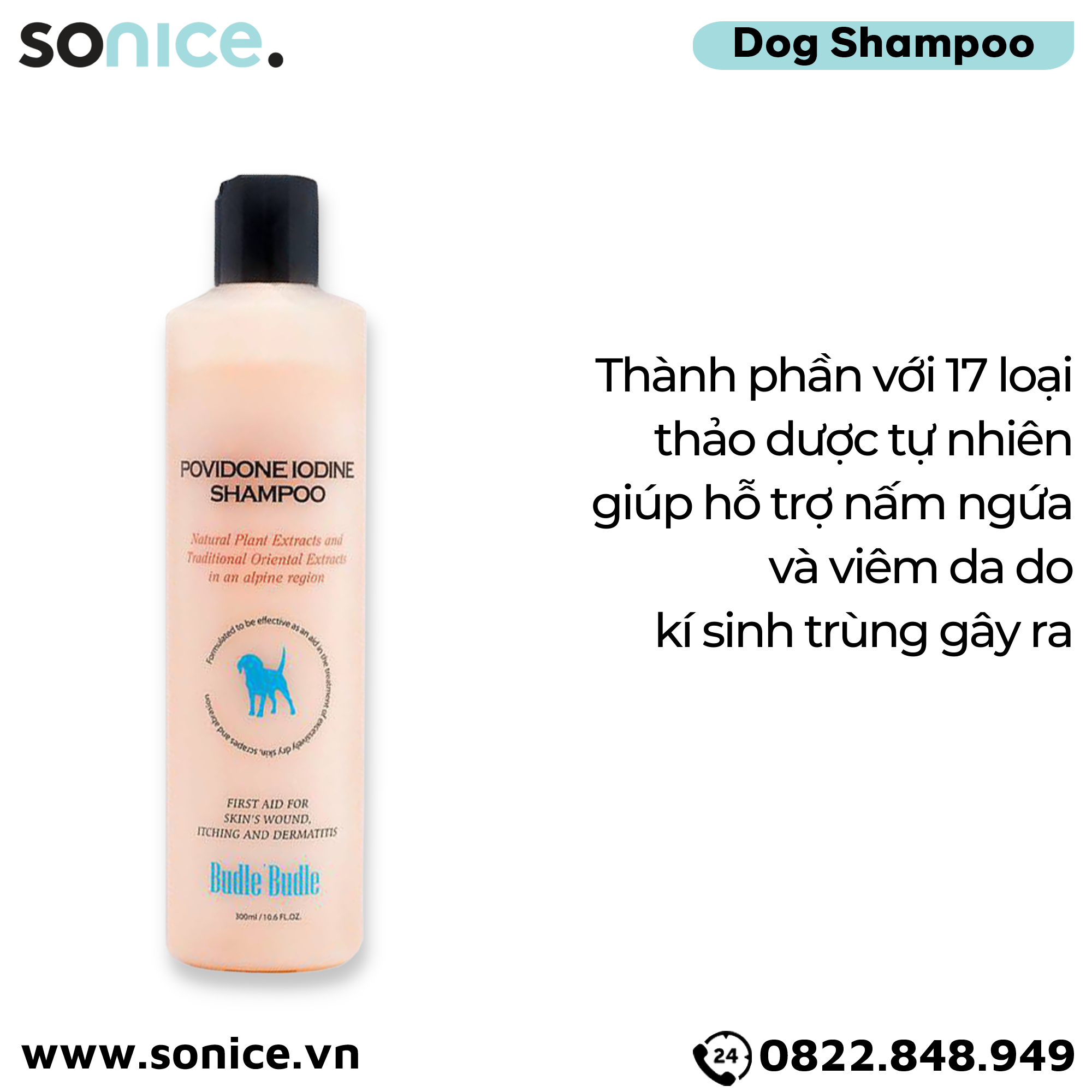  Dầu gội Budle Itching & Dermatitis 300ml - Trị viêm da SONICE. 