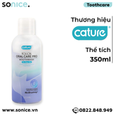  Dung dịch vệ sinh răng Cature Oral Care Pro Mouthwash 350ml - Sạch răng, thơm miệng, ngăn ngừa mảng bám với tinh chất rong biển SONICE. 