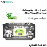  Khăn ướt vệ sinh Charcoal - 80 Miếng - 6 Mùi Hương SONICE. 