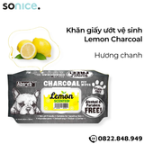  Khăn ướt vệ sinh Charcoal - 80 Miếng - 6 Mùi Hương SONICE. 