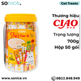  Treats Ciao Churu Chicken with Vitamin and Green Tea 700g - Hộp 50 gói mix SONICE. 
