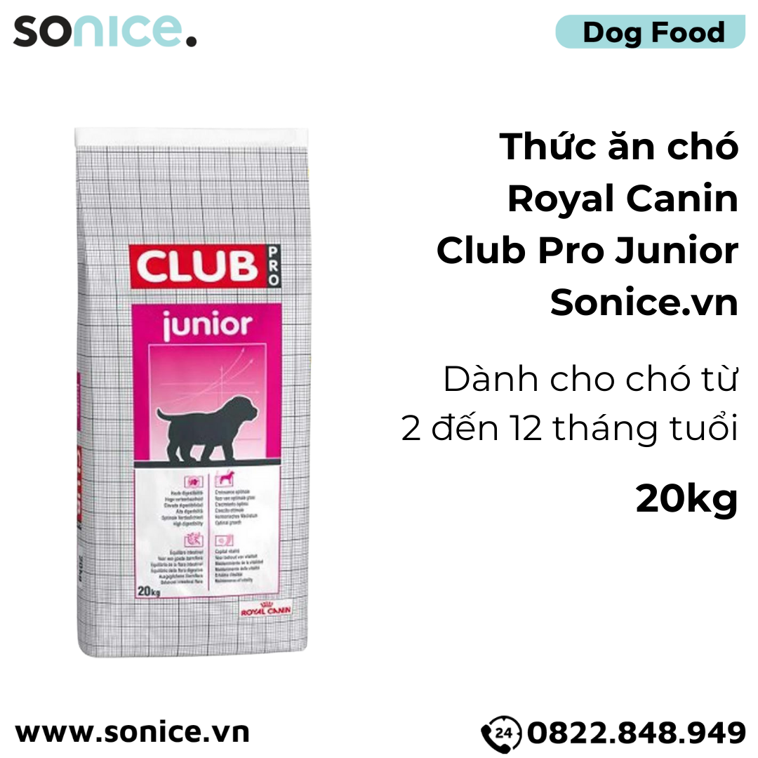  Thức ăn chó Royal Canin CLUB PRO PUPPY - 20kg SONICE. 