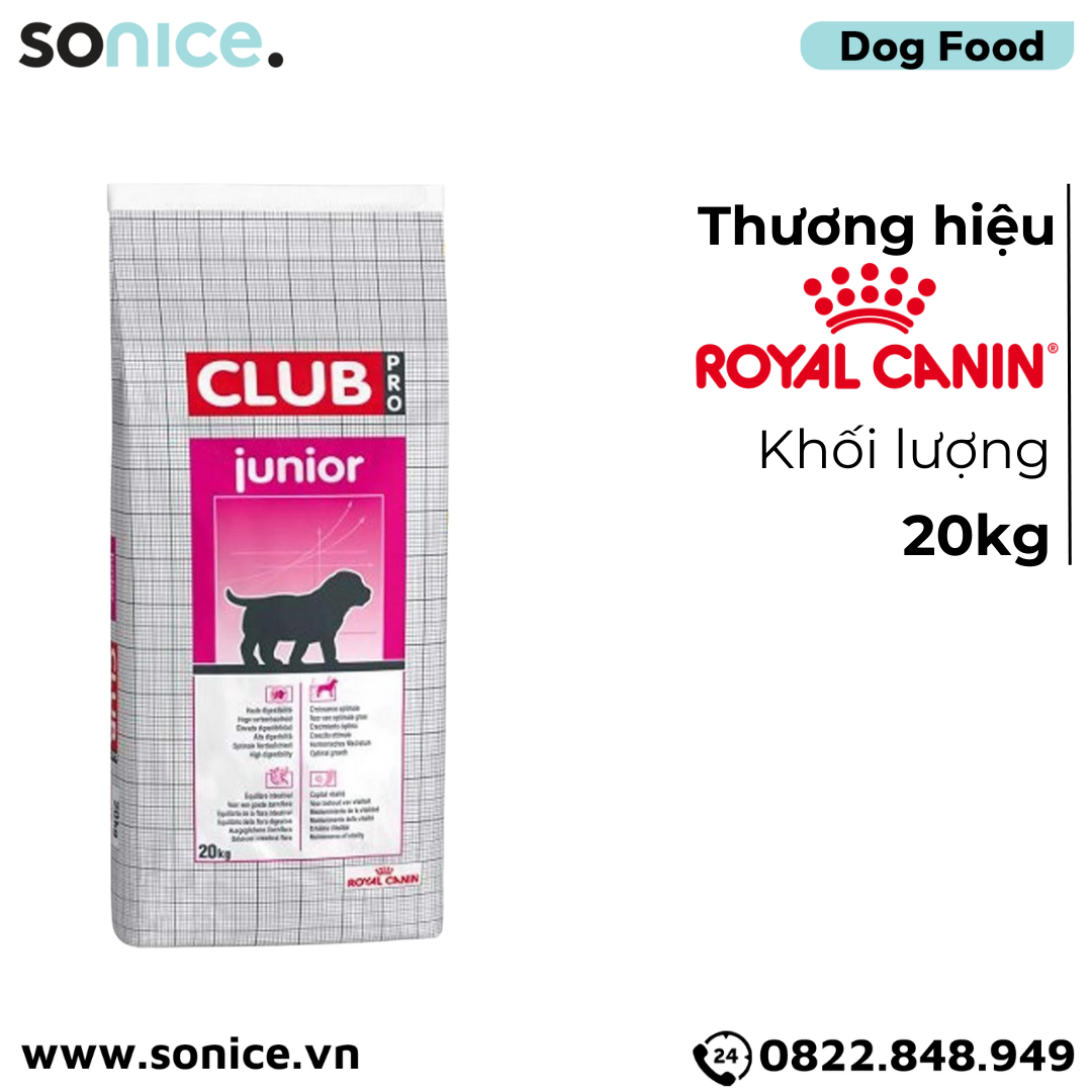  Thức ăn chó Royal Canin CLUB PRO PUPPY - 20kg SONICE. 